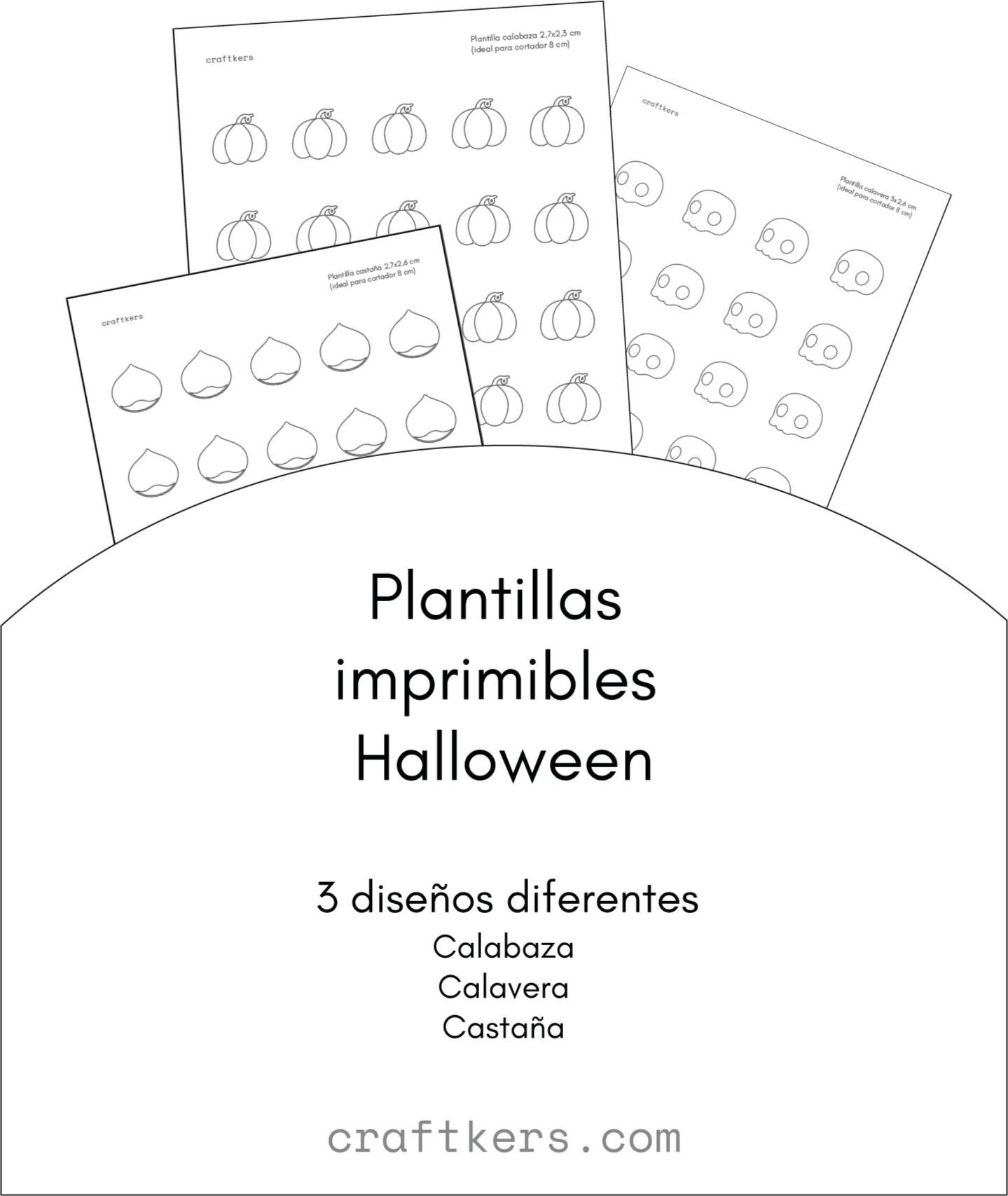 Halloween Plantillas imprimibles - Transfers glasa real