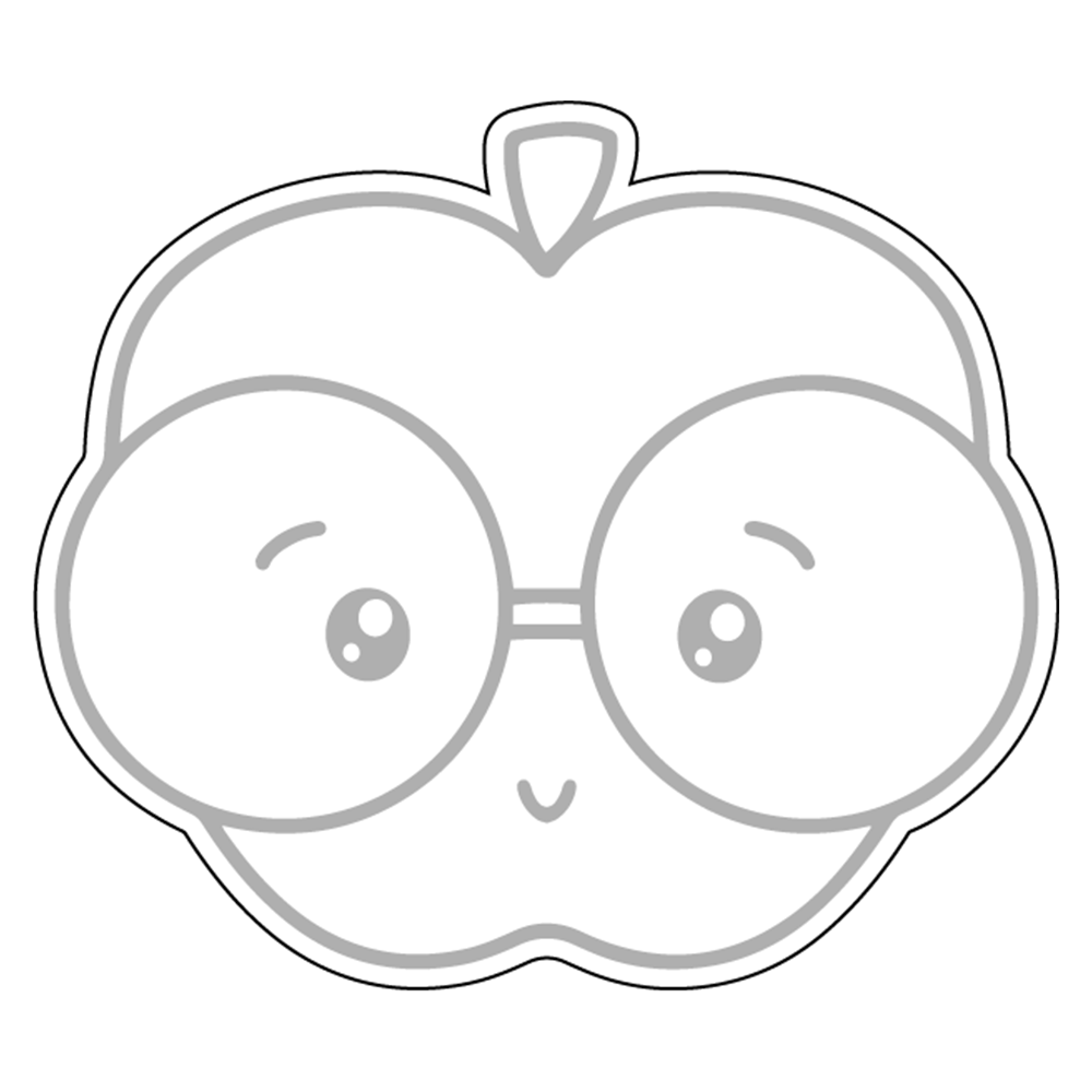 Manzana con gafas - Cortador galletas