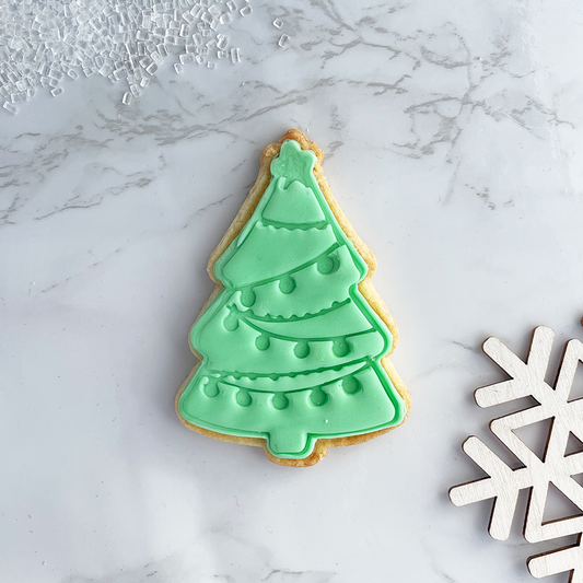 Árbol de Navidad con estrella - Navidad - Sello y cortador galletas